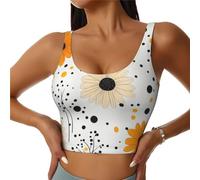 Bedbliss Reggiseni sportivi da donna Yoga Crop Canotte per esercizio atletico allenamento corsa ciclismo palestra S-2XL, Fiore 9, L