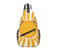 Bedbliss Sling Bag Crossbody Zaino a tracolla Borse da palestra Viaggi Escursionismo Casual Daypack, Modello Sole 7, 19x9x39cm