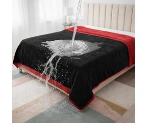 Bedding Aid Copriletto Impermeabile, Coperta per Cani, Letto (Rosso/Nero, 203x229cm)