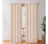 Set di 2 pannelli per finestre, in tessuto di cotone/lino, 127 x 244 cm, set da 2, tende con passanti per oscurare la stanza, tende per camera da letto, tende per soggiorno