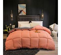 Bedding piumino d'oca in piuma d'oca, per letto king size, contiene il 40% di piuma, il più alto contenuto di piuma, il più lussuoso copripiumino (grigio rosa, 180 x 220 cm 2 kg)