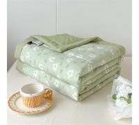 Bedding Piumino Matrimoniale Lavabile, Reversibile, Floreale Primaverile Extra Morbido Trapunta, Piumino per Tutte le Stagioni (Verde, 200x230cm)