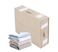 Bedding Storage Box, Foldable Bed Sheet Set Organiser, Foldable Closet Storage with Handle, Breathable Bed Sheet Organizers, 2 Sheet Organizer for Bedding Clothes Blankets