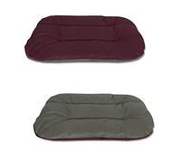 BedDog® 2 in 1 Letto per Cane Rex L Fino a XXXL, 9 Colori a Scelta, Cuscino, Divano, Cestino per Cane, Grigio/bordò L