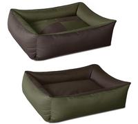 BedDog® 2in1 Max Quattro Marrone/Verde XXXL, 150x110 cm, Letto per Cane L Fino a XXXL, 8 Colori, Cuscino, Divano, Cestino per Cane