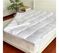 Bedecor Topper una piazza e mezza 140x200cm, Morbido, Traspirante, Migliora il materasso, Topper per Divano Letto, Migliorare il Comfort del Sonno, Coprimaterasso Imbottito in Poliestere