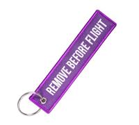 BedEuu 1 Pc All'ingrosso Aviazione Keychain Do Not Pull Danger Remove Before Flight Entrambi i lati Ricamo Chiave Dell'automobile Tag Accessori, Modello 11., 13 cm