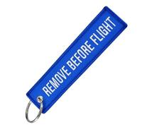 BedEuu 1 Pc All'ingrosso Aviazione Keychain Do Not Pull Danger Remove Before Flight Entrambi i lati Ricamo Chiave Dell'automobile Tag Accessori, Disegno 22, 13 cm