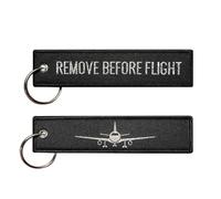 BedEuu 1 Pc All'ingrosso Aviazione Keychain Do Not Pull Danger Remove Before Flight Entrambi i lati Ricamo Chiave Dell'automobile Tag Accessori, Modello 20., 13 cm