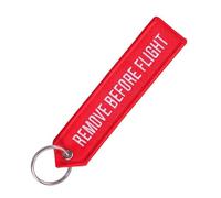BedEuu 1 Pc All'ingrosso Aviazione Keychain Do Not Pull Danger Remove Before Flight Entrambi i lati Ricamo Chiave Dell'automobile Tag Accessori, Design 3, 13 cm
