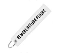 BedEuu 1 Pc All'ingrosso Aviazione Keychain Do Not Pull Danger Remove Before Flight Entrambi i lati Ricamo Chiave Dell'automobile Tag Accessori, Modello 12., 13 cm