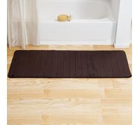 Bedford Home BH Badematte aus Memory-Schaum, gestreift, extra lang, Schokoladenbraun, 24 x 60