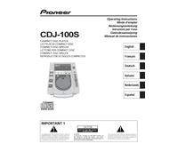 Bedienungsanleitung-Operating Istruzioni per Pioneer CDJ-100 S