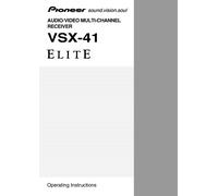 Bedienungsanleitung-Operating Istruzioni per Pioneer VSX-41 Elite