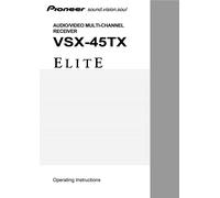Bedienungsanleitung-Operating Istruzioni per Pioneer VSX-45 Tx Elite