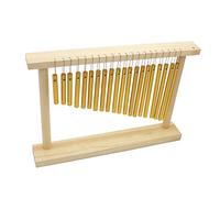Bediffer 20 Campanelli a Percussione con Supporto in Legno per L'apprendimento Musicale e il Divertimento dei Bambini