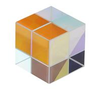 Bediffer Colorato a Sei Lati con Prisma in Vetro Ottico per L'insegnamento e la Ricerca Decorazione a Riflessione Trasparente al 100% K9 (2 * 2 cm)