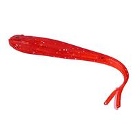 Bediffer Esche Morbide per Esche da Pesca Realistiche da 10 Pezzi per la Pesca in Acqua Dolce e Marina, Accessori Riutilizzabili in PVC da 13 Cm (Rosso)