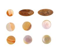 Bediffer Finger Pad in Metallo per Sassofono, Elegante Assortimento di 9 Pezzi per la Sostituzione dello Strumento per gli Appassionati di Sax (C355 Giallo)