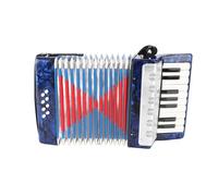 Bediffer Fisarmonica per Bambini Strumento Musicale a 17 Tasti per Dilettanti Design Regolabile Deep Blue 1 unità