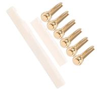 Bediffer Kit di Borchie per Corde per Accessori di Precisione per L'accordatura della Chitarra, Struttura in Osso di Bue e Rame per una Migliore qualità del Suono, 6 Borchie per Corde, Capotasto e