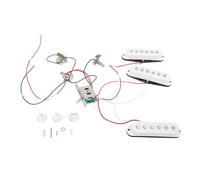 Bediffer Kit Pickup per Chitarra Elettrica Precablato Single Coil per Pannello ST Bianco, Volume Timbrico Regolabile, Essenziale per Suonare la Chitarra per Spettacoli Pubblici, Allenamenti