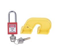 Bediffer Lucchetto di Sicurezza Durevole 38 Mm per Blocco Interruttore Automatico per Uso Automobilistico di Energia Chimica Industriale - 1 Lucchetto Interruttore 2 Chiavi