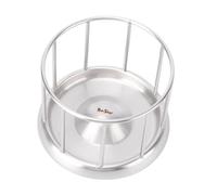 Bediffer Mangiatoia per Tartarughe in Acciaio Inossidabile con Design (L) | Materiale per uso alimentare, base antiscivolo, facile da pulire, adatto ai rettili