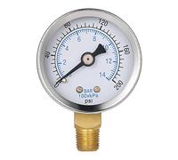 Bediffer Manometro con Quadrante Mini da 40 Mm per Precisione | Misurazione bar/psi su doppia scala, letture chiare, custodia in metallo resistente