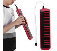 Bediffer Melodica a 32 Tasti in Blu per Principianti con Struttura Durevole Ed Esperienza di Gioco Confortevole (Rossa)