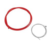 Bediffer MEROCA Set di Cavi Freno a velocità Variabile per Bici Resistente Allo Strappo per Mountain Bike Bicicletta da Strada Nucleo in Filo Zincato PVC 1 Set (di trasmissione rosso)