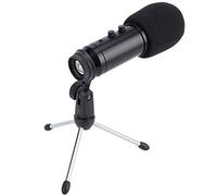 Bediffer Microfono a Condensatore USB Regolazione Durevole del Riverbero di Metalli Pesanti per KTV Live Broadcast Giochi per Computer Windows, Web Broadcasting