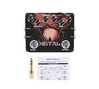 Bediffer Pedale Effetto per Chitarra in Metallo con Ampio Controllo del Tono per Chitarra Elettrica True Bypass DC 9V Custodia Interamente in Metallo per gli Appassionati di Musica Metal