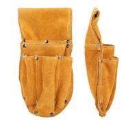 Bediffer per Attrezzi, Custodia per Attrezzi in Pelle Bovina Resistente e Ispessita per Lavori Elettrici e Meccanici, Pelle Scamosciata Gialla, 11,5 X 26 Cm, 1 unità