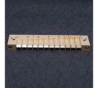 Bediffer Pettine per Armonica a 12 Fori in Metallo Resistente Color Oro per la Sostituzione della Piastra Ance 270D LA12 TOOTS (Oro)