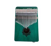 Bediffer Pianoforte Kalimba a 17 Tasti con Corpo in Mogano e Pickup Incorporato per Performance di Musicisti, 17 Toni, da C4 a E6 (Verde)