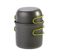 Bediffer Set da Cucina per Esterni Resistente in Lega di Alluminio con Impugnatura Isolata per Campeggio Ed Escursionismo, Include un Pentolino da 4,8"