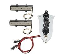 Bediffer Set Pickup a 4 Corde Dal Design Silenzioso con Piastra di Controllo dei Bassi Cablata per Accessori per Strumenti Jazz Bass