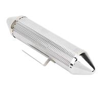Bediffer Shaker Guiro, Shaker Guiro in Metallo Resistente con Raschietto a 8 Denti, Ideale per L'insegnamento della Musica e Spettacoli per Feste, Acciaio Inossidabile, Argento, 2 unità