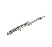 Bediffer Strumento Musicale C Piccolo Professionale Staccabile Placcato in Argento con Set di Strumenti per la Pulizia della Scatola in Pelle PU per Artisti di Banda e Studenti di (Argento)
