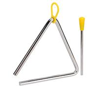 Bediffer Strumento per Suonare Facilmente il Triangolo in Metallo per Percussioni a Mano per L'educazione Musicale dei Bambini 1 X Triangolo 1 X Attaccante