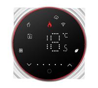 Bediffer Termostato WiFi con Display LCD per Scatola da Incasso 86mm (Nera) | Schermo retroilluminato, risparmio energetico, installazione semplice, programmabile, materiale ignifugo