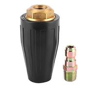 Bediffer Ugello Turbo in Gomma 3600PSI Punta di spruzzo Rotante 1/4 di Pollice in Ottone Massiccio Acciaio Inossidabile efficiente e Potente Strumento di Lavaggio(Aperture 3.0)