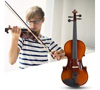 Bediffer Violino in Acero per Principianti, Design retrò con e Colofonia,