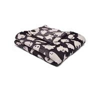 Bedlam Coperta Fleece Fantasmi Halloween (120 x 150cm) - Morbida e Accogliente Fleece Nera - Coperta Fantasma Spaventoso - Coperte e Plaid Halloween - Decorazioni Halloween