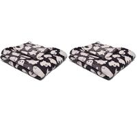 Bedlam Coperta Fleece Fantasmi Halloween (120 x 150cm) - Morbida e Accogliente Fleece Nera - Coperta Fantasma Spaventoso - Coperte e Plaid Halloween - Decorazioni Halloween (Confezione da 2)