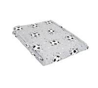 Bedlam - Coperta reversibile in pile (120 x 150 cm) - super morbida e accogliente in grigio con disegno stampato