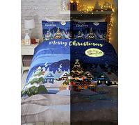Bedlam Glow in The Dark-Xmas - Set Copripiumino, Multicolore, Multicolore, Singolo