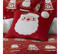 Bedlam - Jolly Santa - Cuscino imbottito in pile - 43 x 43 cm in rosso