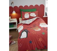 Bedlam Set copripiumino di Natale reversibile Bedlam Ho Ho Ho rosso